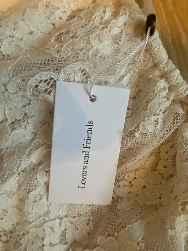 Lovers + Friends Ivory Lace Tiered Top and Skirt - Image 7