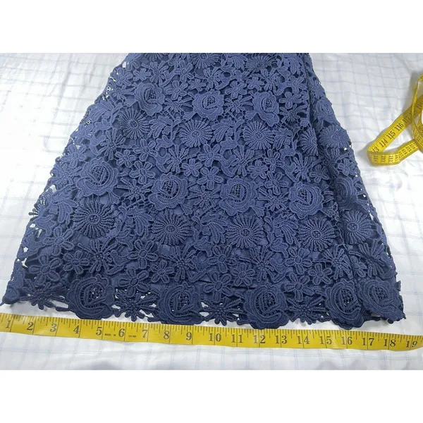 Lulus Navy Blue Floral Crochet Lace Halter Neck Bodycon Mini Dress Style 61976A - Image 10