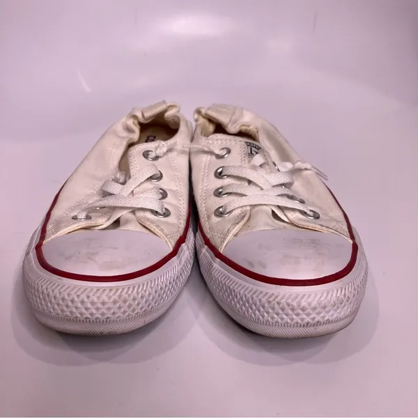 Converse white lace up sneakers women’s size 9‎ casual skater skateboard canvas - Image 2