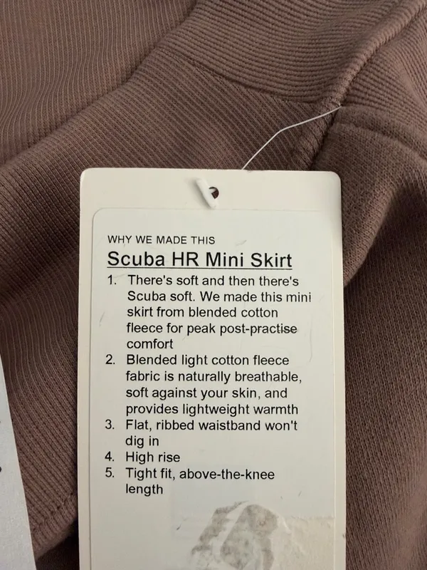lululemon Scuba HR Mini Skirt Brown Size XS - Image 4
