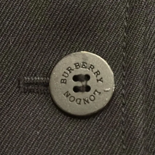 Burberry London Wool Blazer Nylon Pockets Black Womens 4 - Image 8