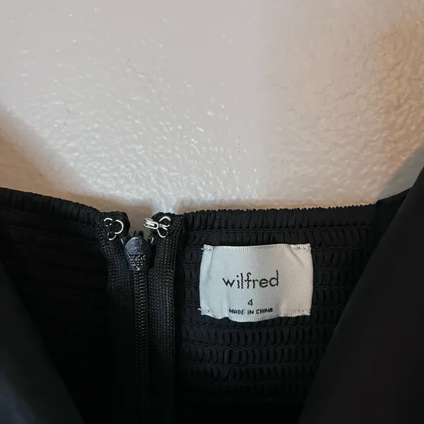 Wilfred Aritzia Anfora Satin Bustier Corset Slit Midi Dress Black Whimsigoth - Image 5