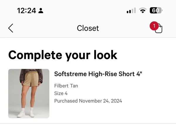 Soft Stream High-Rise Lululemon Shorts 4" - Image 2