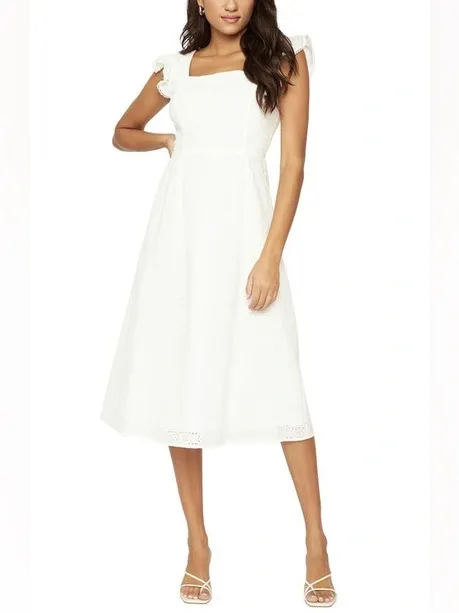 Lost + Wander Hoku Boho Vacation Hawaii Midi Dress White - Image 2