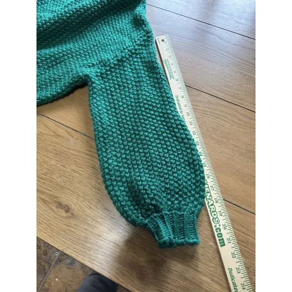 Altard State Women Size Large Oversized Chunky Knit Green Sweater Cozy Cottage‎ - Image 6