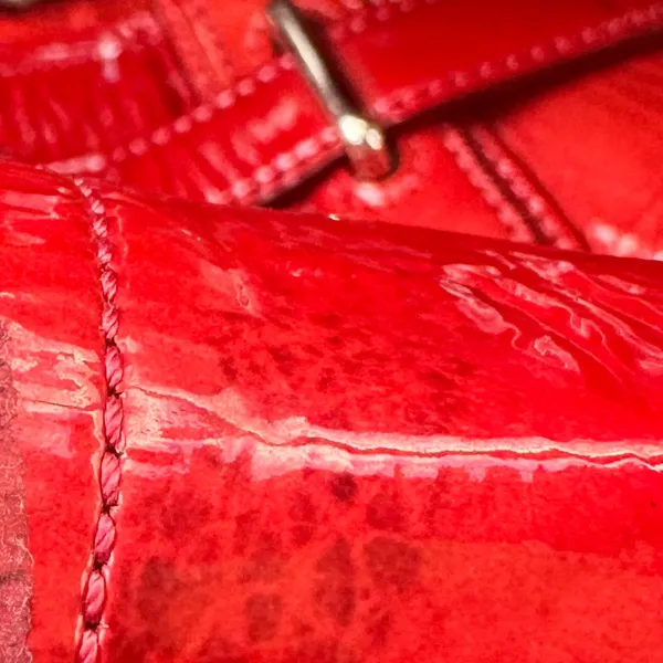 Vintage Coach Chelsea Jayden Cherry Red Patent Leather Tote 18960 Y2K - Image 11