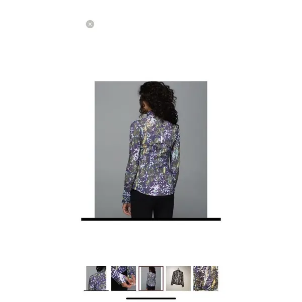 Lululemon Define Jacket Floral Sport White Multi size 4 - Image 5