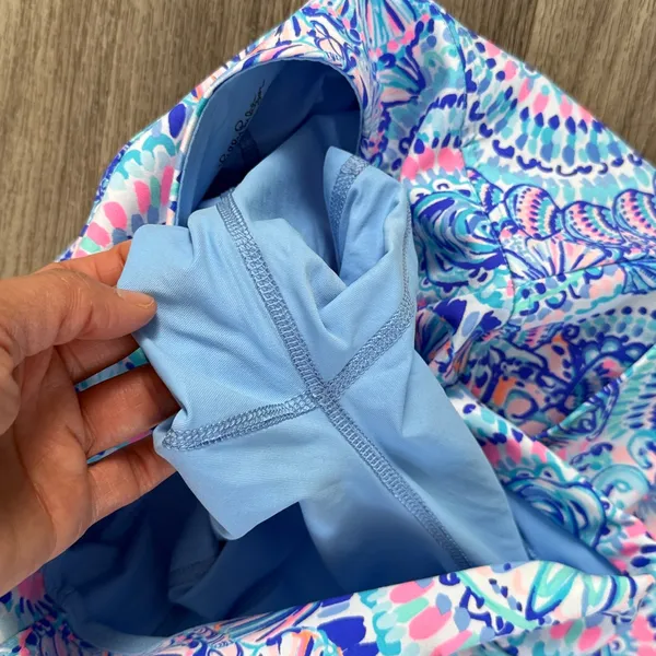 Lilly Pulitzer Skort Size 6 in Blue and Pink Patterned Mini Skirt Luxletic - Image 6