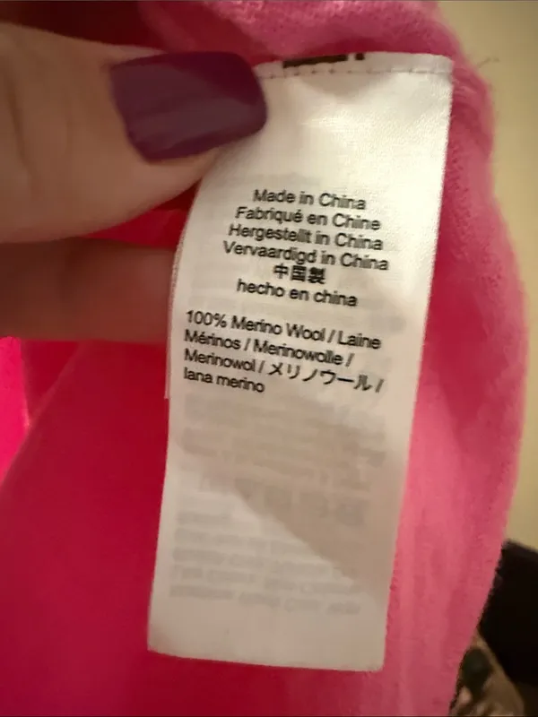 J. Crew Bright Pink Long-Sleeve Crewneck Top - Image 3