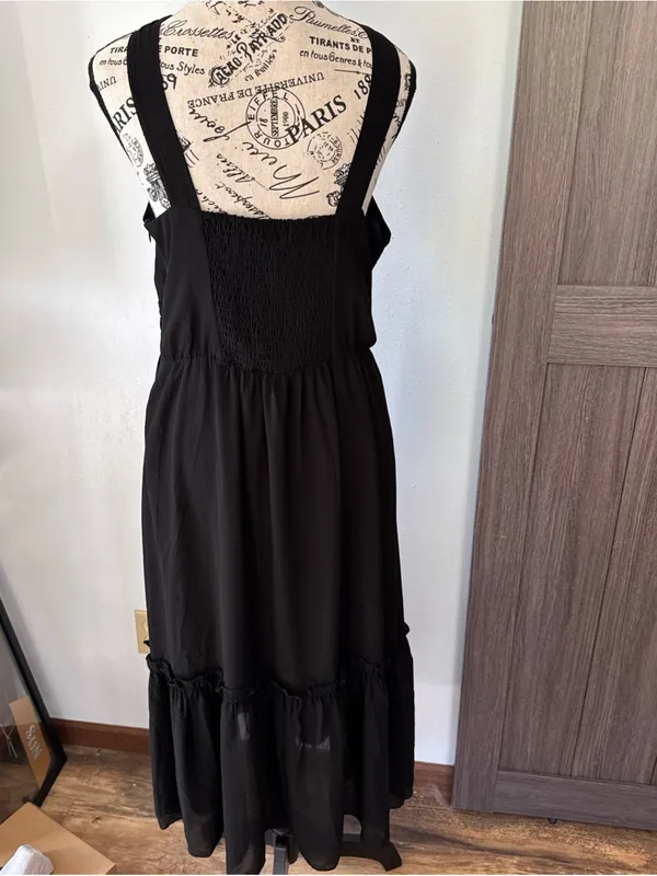 Grace Karin Women's Halter Neck Midi Dress Ruffled Hem Size Medium - Image 4