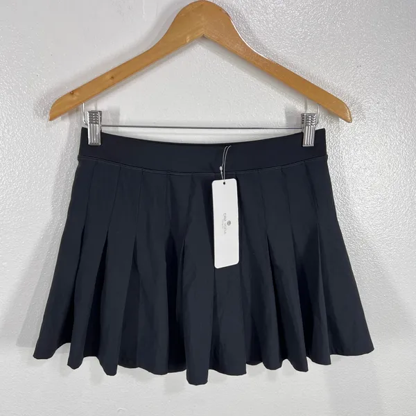 CRZ YOGA Pleated Tennis Skirt Athletic Golf Skort Activewear Black Small‎ - Image 2