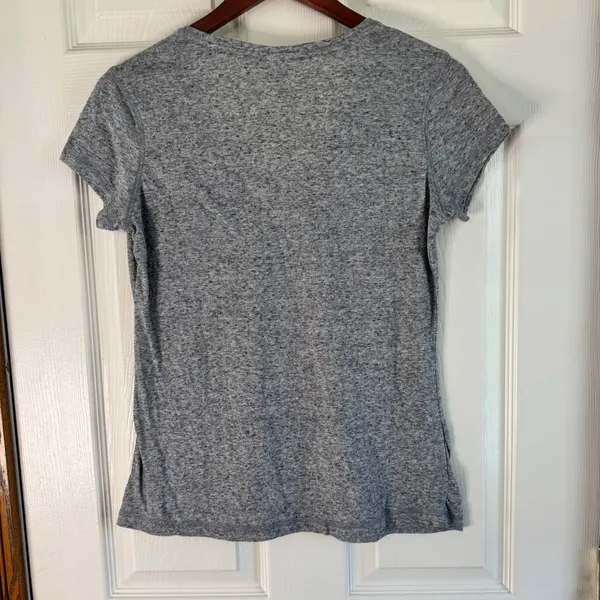 MLB Detroit‎ Tigers V-Neck T-Shirt Women's Heather Gray Baseball Tee M - Image 6