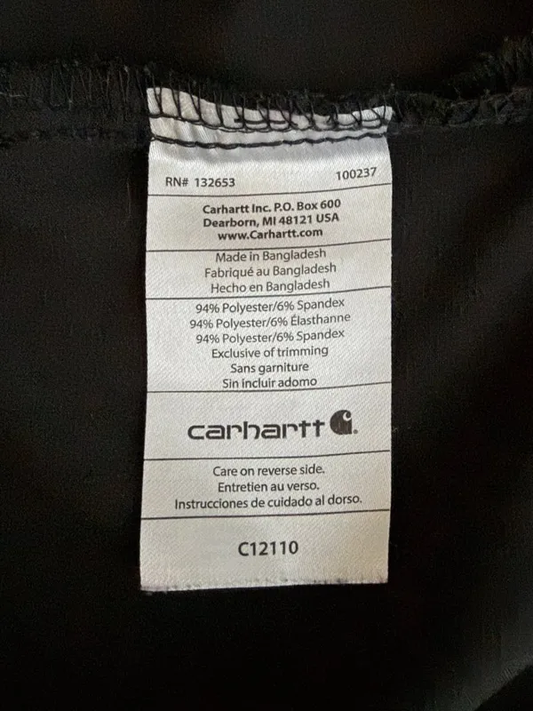 Carhartt Force Women L Black Cross Flex V Neck Scrub Top Modern Fit Nursing - Image 7