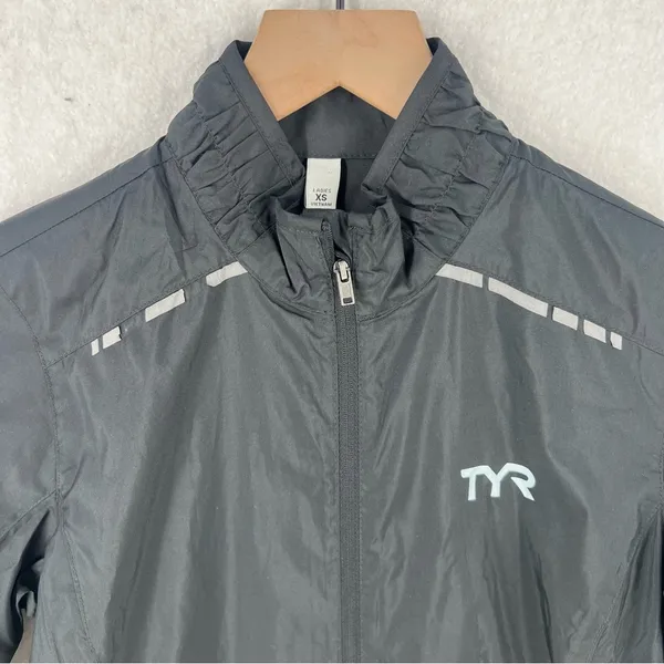 TYR Womens Alliance Windbreaker Black Wind & Water Resistant‎ Full Zip Jacket - Image 2