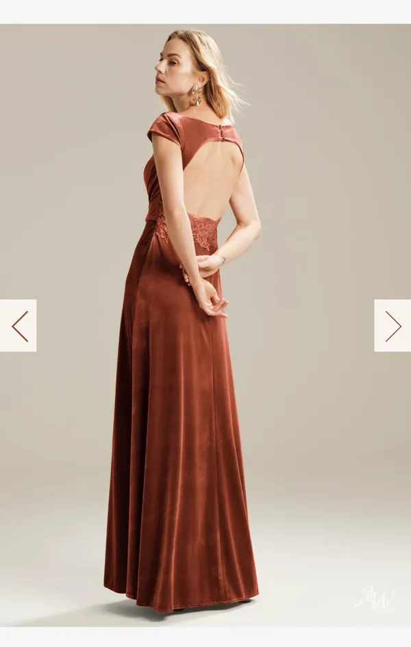 Velvet formal/ Bridesmaid dress - Image 2