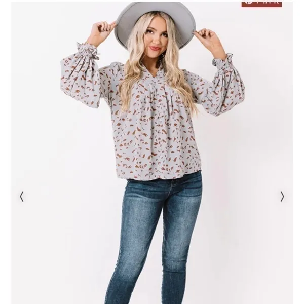 Jodifl Love In Tribeca Airy Blue Blouse •Medium - Image 2