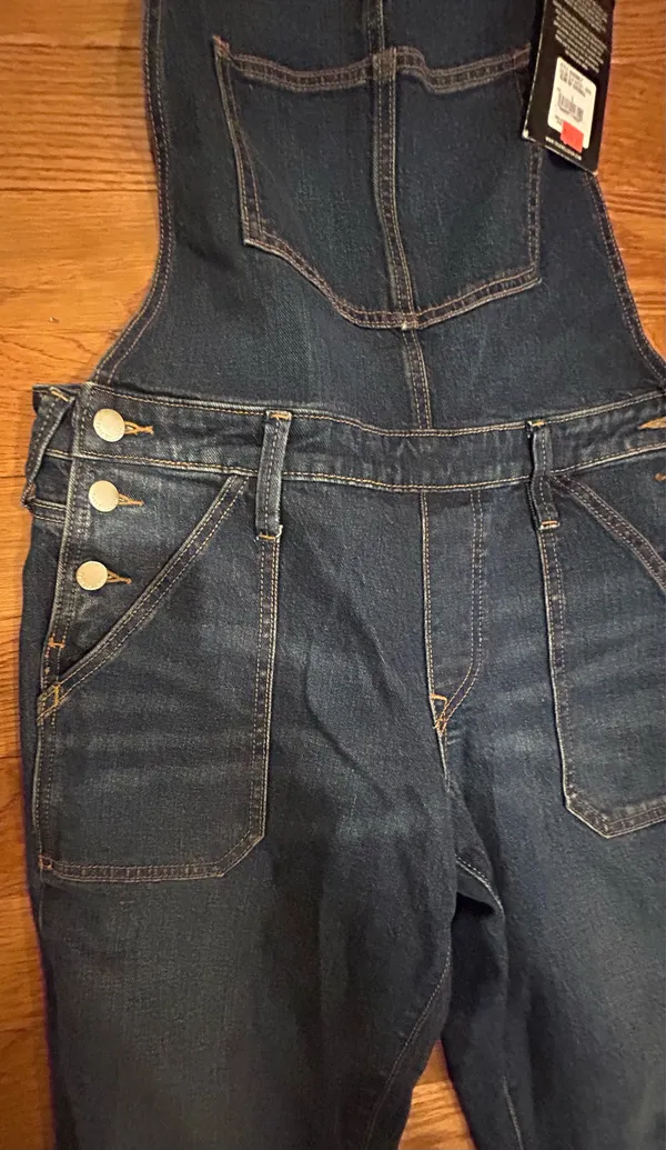 AUTHENTIC True Religion iconic horseshoe BF Slim Dark Wash Fashionable overalls - Image 12