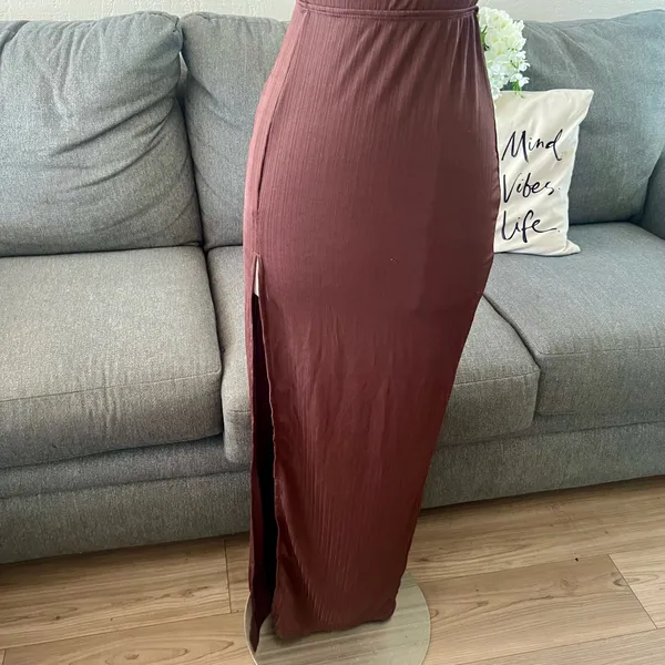 Chocolate Brown Strappy Bodycon Dress - Image 3