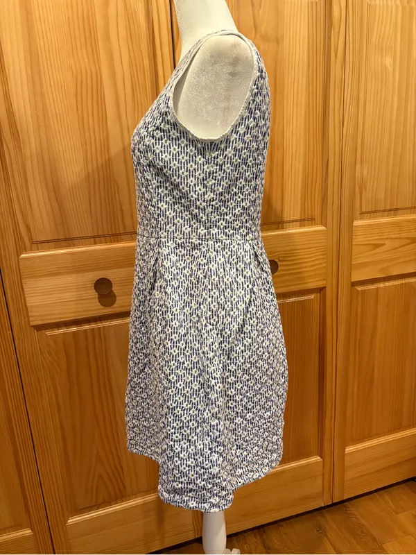 Brooks Brothers Broderie Anglaise Mini Dress Blue White Eyelet Embroidered Sz 10 - Image 3