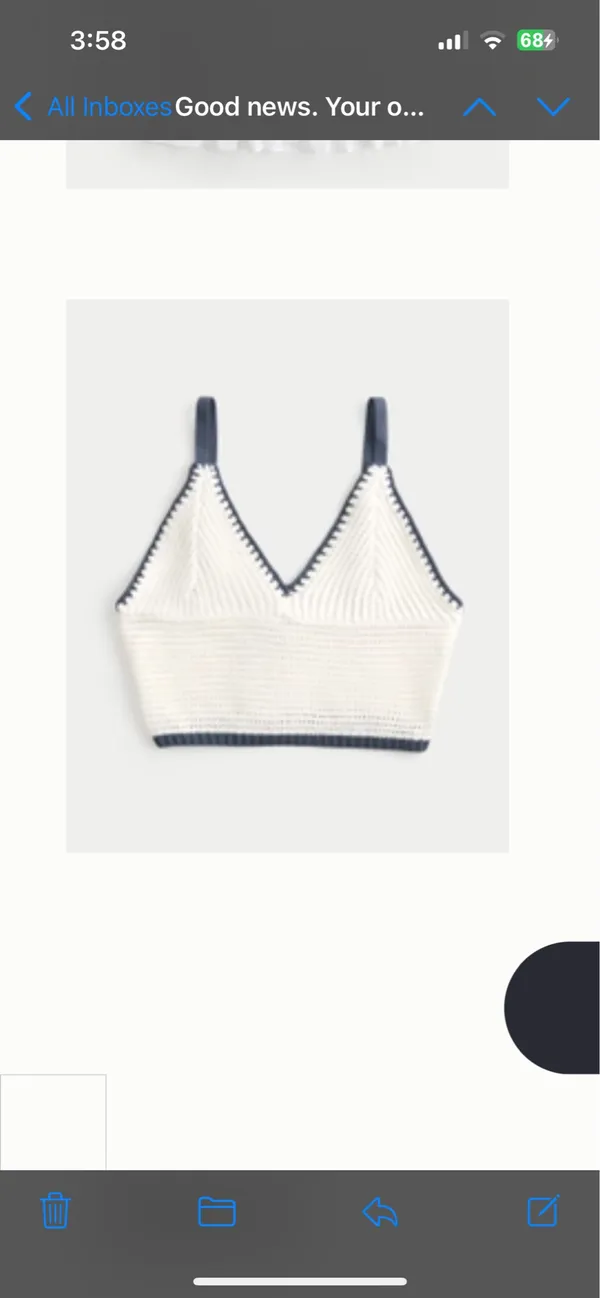 Hollister Crochet Style V-Neck Bralette - Image 4