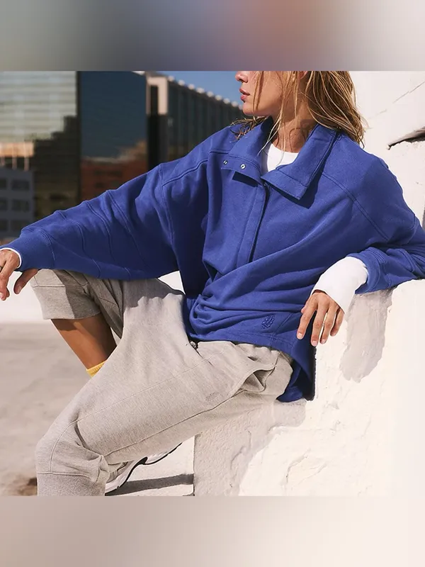 NWT Free people FP Movement Warm Down Pullover - Maliblue cobalt blue - Small - Image 4