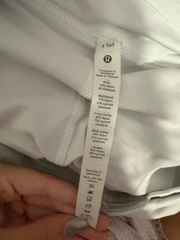 Lululemon White Skirt Pace Rival 6 - Image 3