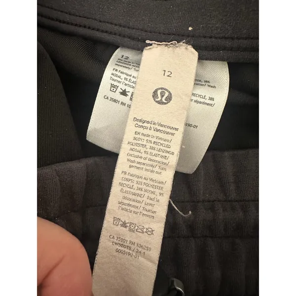Lululemon Softstreme High Rise Pants Women 12 Grey Wide Straight Leg Lulu Lounge - Image 5