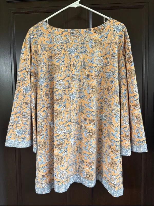 EUC J. Jill Floral Elbow Sleeve Top Size 4X - Image 7