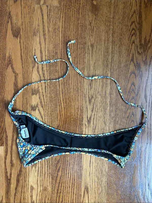 Rhythm. Floral Bikini Top Size L Blue Size L - Image 2