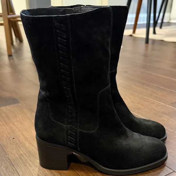Vince Camuto Zelcinna Water-Repellent Mid-Shaft Suede Boots Size: 8.5W - Image 2