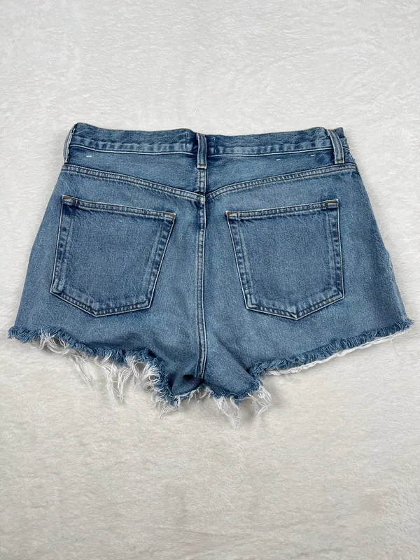 AGOLDE Ridley High Rise Denim Shorts Women’s 32 Chant Distressed Cutoff - Image 4