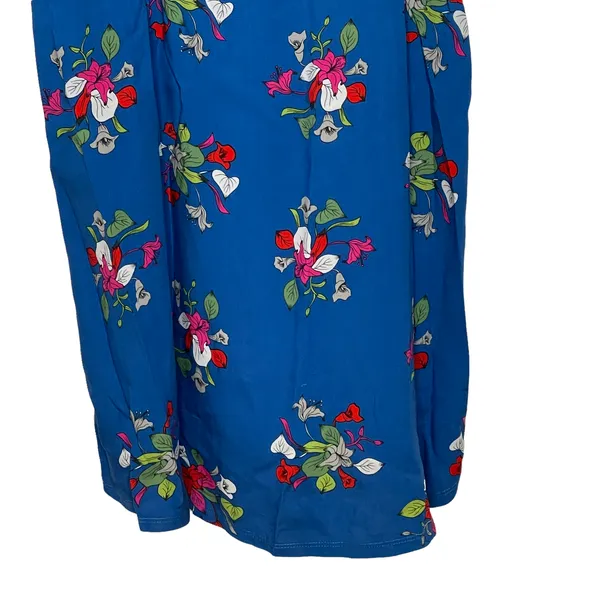 Matilda Jane Womens Dress Size Medium Blue With Colorful Floral Lined Rayon‎ - Image 3