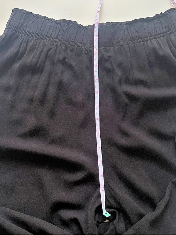 H&M Black Wide Leg Cropped Pull-On Pants High Rise Viscose Size S - Image 8