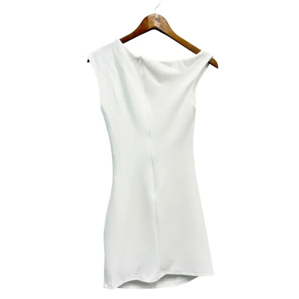 Showpo. YH&CO One Shoulder Bodycon Vilma Dress in White size 6/XS NWT - Image 6