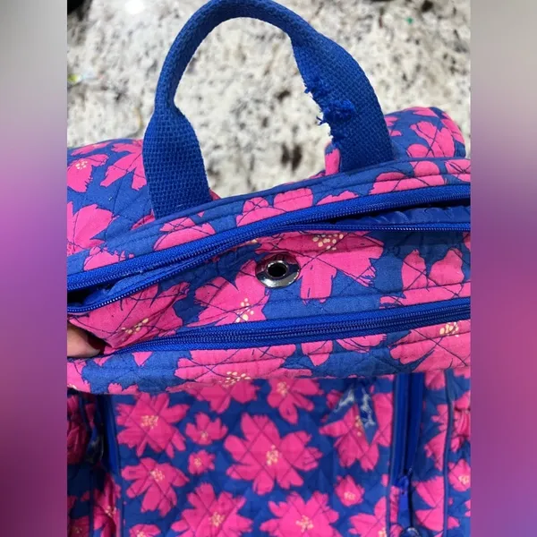 Vera Bradley Women's Signature Cotton Campus Tech Backpack, Art Poppies - Image 7