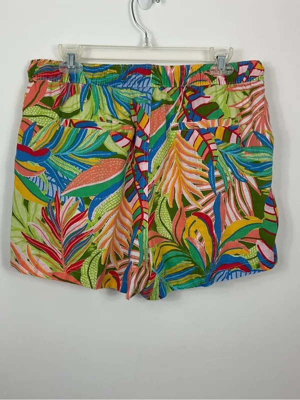 C&C California Tropical Palm Print Linen Shorts Womens Size Large - Image 3