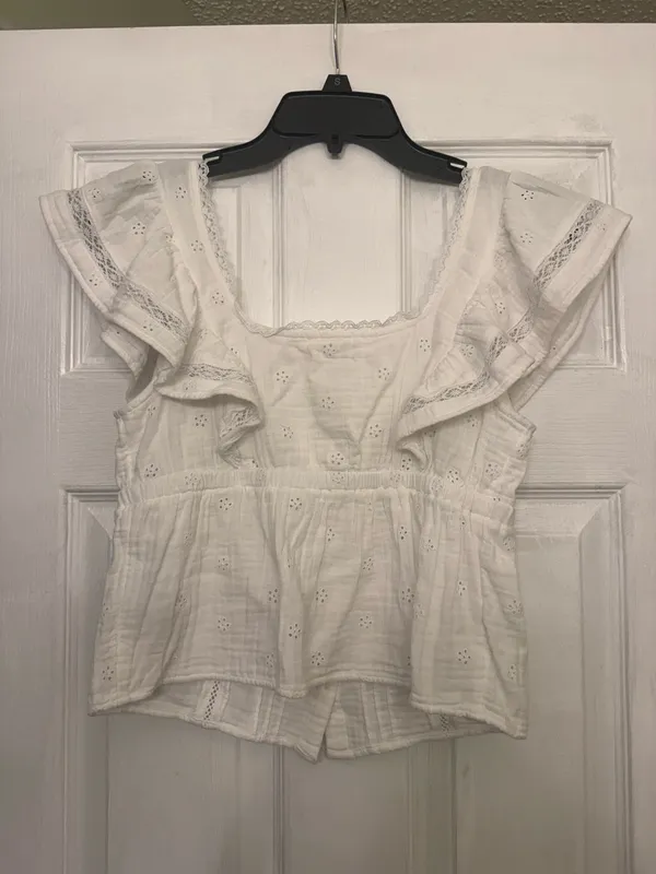 Aerie White Lace Blouse - Image 3