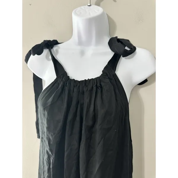 ASOS & Other Stories Gathered Black Tiered‎ Hem Maxi Dress Size 2 - Image 3