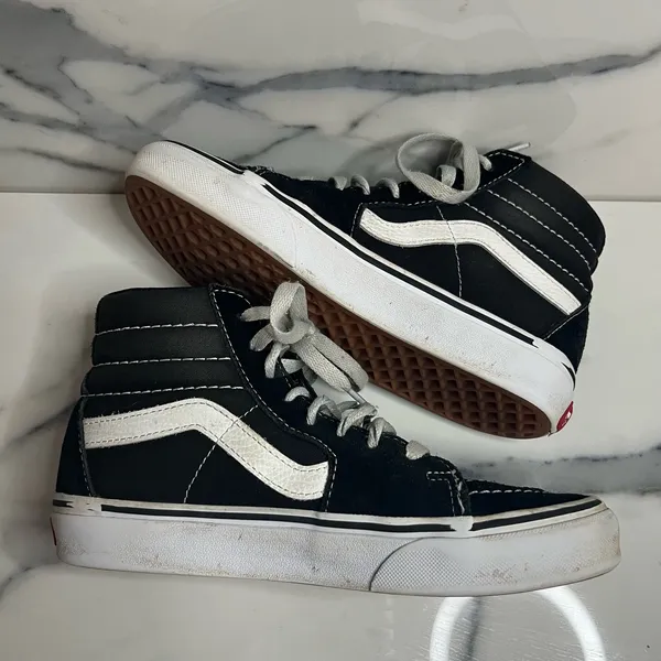 Vans Unisex Black White Suede High Top Skateboard Shoes M Sz 4.5 W Sz 6 Grunge - Image 6