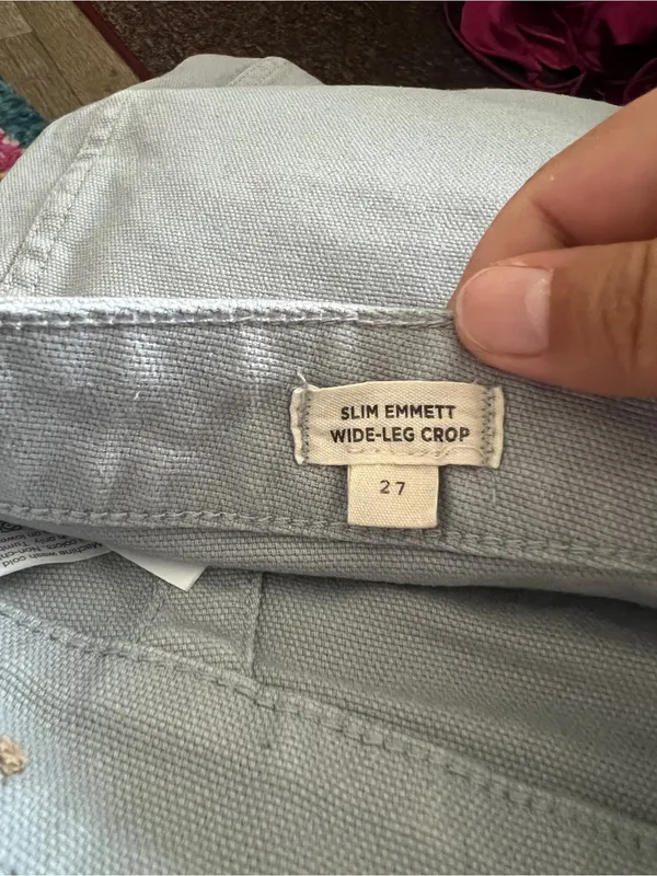 Madewell Slim Emmett Wide-Leg Crop Pants 27 - Image 9