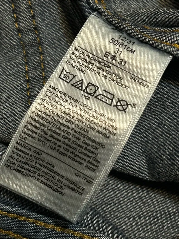 GAP Dark Wash High Rise Wide Leg Cropped Denim Jeans Women’s Size 12 / 31 - Image 10