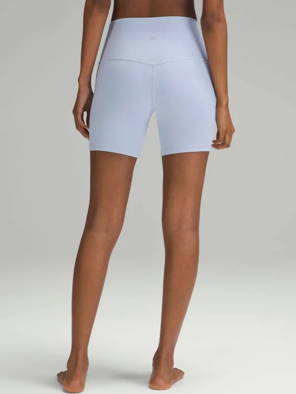 Lululemon Align High-Rise Bike Biker Short 6" in Blue Linen W2538 Sz 14 - Image 3