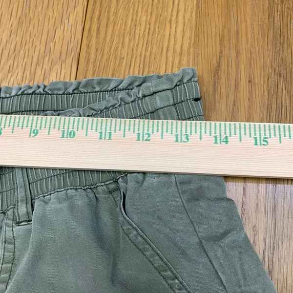 Abercrombie and Fitch Olive Green Jogger Pants‎ Smocked Waist Women Size Small - Image 4