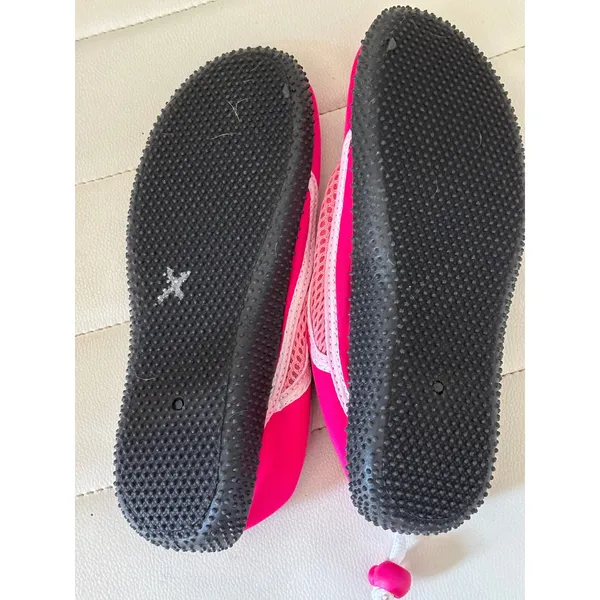 Island Beach Womens Pink Mesh Aqua Socks Water Shoes Size 9 Toggle Heel Traction - Image 5