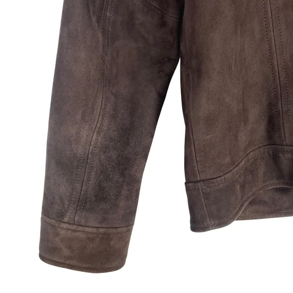J. Jill Genuine Suede Leather Zip Jacket Walnut Brown Size S - Image 9