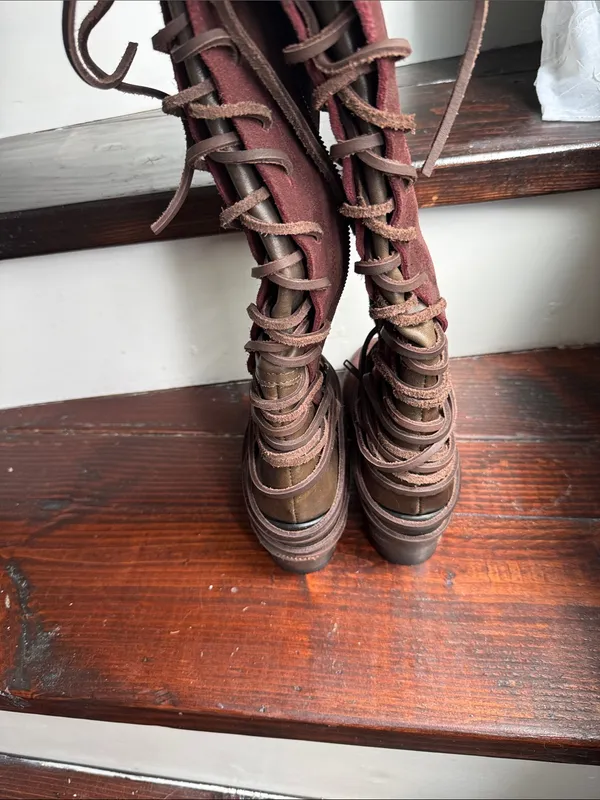 ✨Freebird by Steven Coal Tall Leather Boots Size 6 Wine Red✨ - Image 5