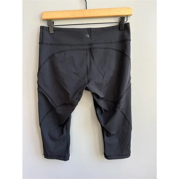 Lululemon Cool To Street Crop Mesh Leggings Black Cropped Active Tights Size 8 - Image 6