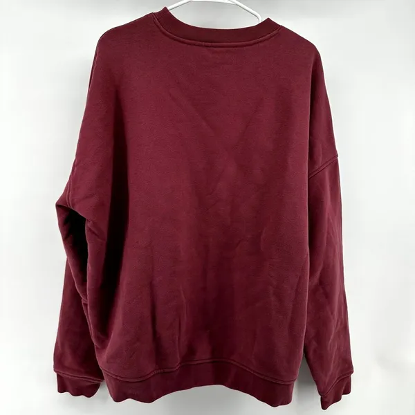 Alo Renown Heavyweight Crew Neck Pullover Sweatshirt Oversized Unisex Pink XL - Image 6