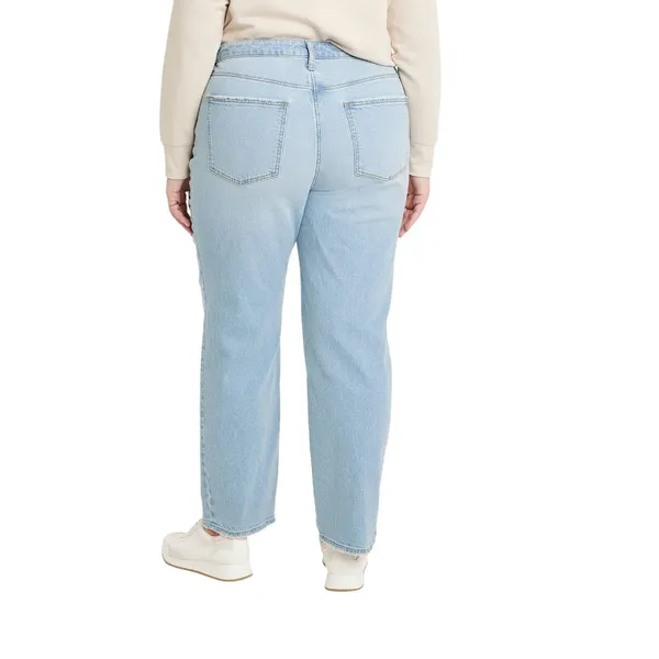 NWT Universal Thread High-Rise 90s Straight Jeans 88007520 Light Wash Blue 17 - Image 2