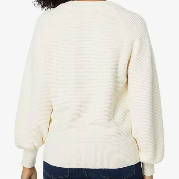Madewell Women's Cream Crew Neck Long Sleeves Pullover Sweater Size XS‎ - Image 2